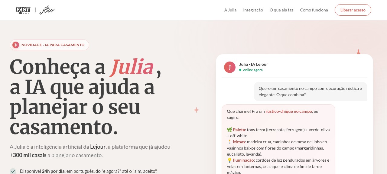 Site da Julia, da Lejour